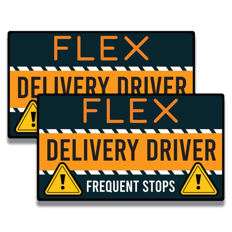 Magnet Me Up Flex Delivery Driver Automotive Magnet Decal 2 Pack 8x45 inches Automotive Magnet for Car Truck SUV Vehicle Safety Sign for Flex Delivery Driver Crafted in USA - Image 3