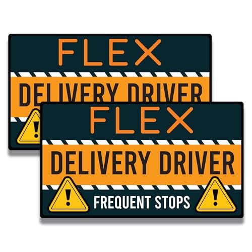 Magnet Me Up Flex Delivery Driver Automotive Magnet Decal 2 Pack 8x45 inches Automotive Magnet for Car Truck SUV Vehicle Safety Sign for Flex Delivery Driver Crafted in USA - Image 1
