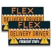 Magnet Me Up Flex Delivery Driver Automotive Magnet Decal 2 Pack 8x45 inches Automotive Magnet for Car Truck SUV Vehicle Safety Sign for Flex Delivery Driver Crafted in USA - Image 2