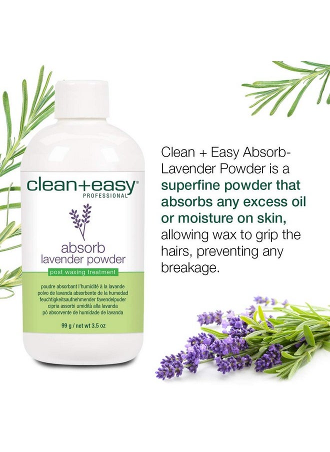Clean + Easy - Clean + Easy Absorb Lavender Powder Pre Waxing Treatment | Moisture Absorbent Powder for Hair Removal, 3.5 oz - Image 1