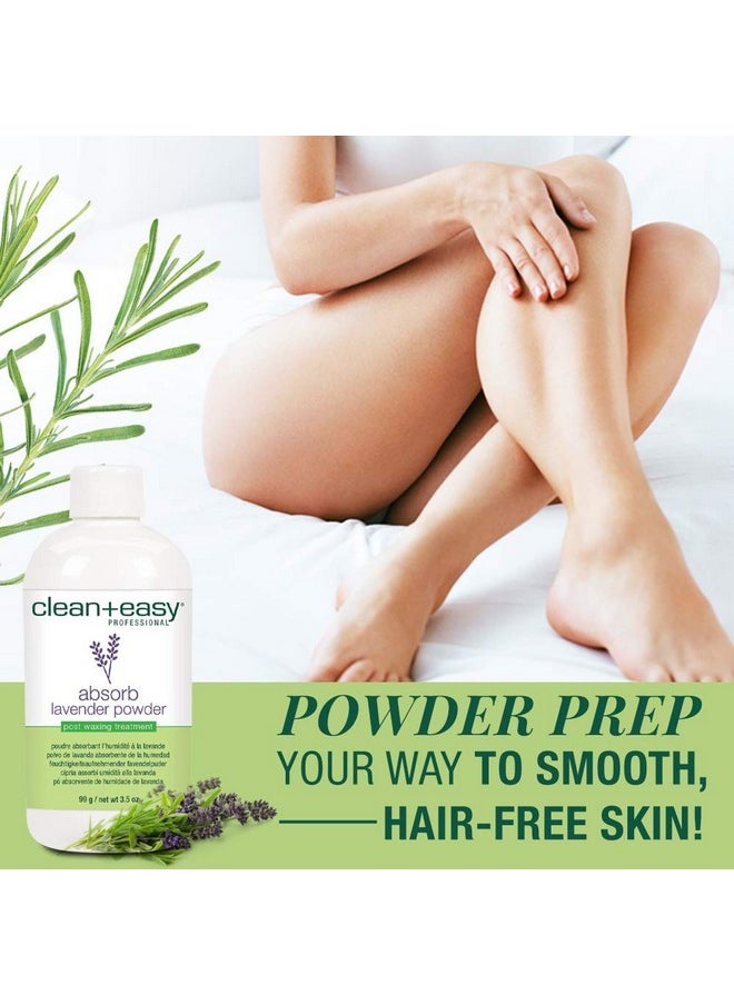Clean + Easy - Clean + Easy Absorb Lavender Powder Pre Waxing Treatment | Moisture Absorbent Powder for Hair Removal, 3.5 oz - Image 1