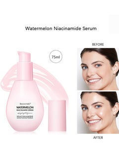 ibcccndc Watermelon Niacinamide Serum, Hydrating and Brightening with Hyaluronic Acid, Glycerin, and Vitamin E - Lightweight Facial Serum and Hyperpigmentation Treatmen，Makeup Primer Liquid Highlighter  - Image 1