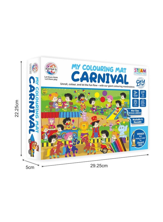 Ratna's My Coloring Mat Carnival Printed Mat of Size 40 x 27 Inches, Washable & Reusable Colouring Kit for Kids 3+ Years - Image 5