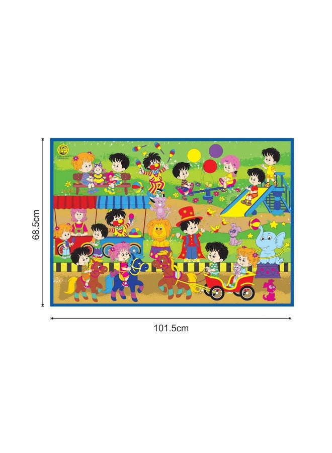 Ratna's My Coloring Mat Carnival Printed Mat of Size 40 x 27 Inches, Washable & Reusable Colouring Kit for Kids 3+ Years - Image 3