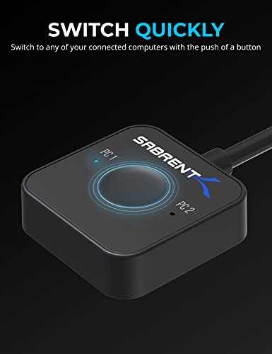 SABRENT KVM Switch, USB-C, 1 PC to 2-Displays with 60 Watt Power Delivery (USB-CKDH) - Image 5