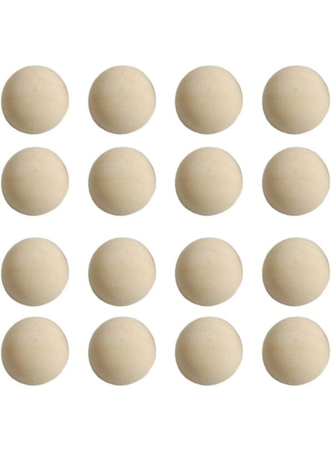 klarako 20pcs Split Wood Balls Unfinished Half Wooden Balls to Paint DIY Christmas Ornament Crafts 40mm - Image 1
