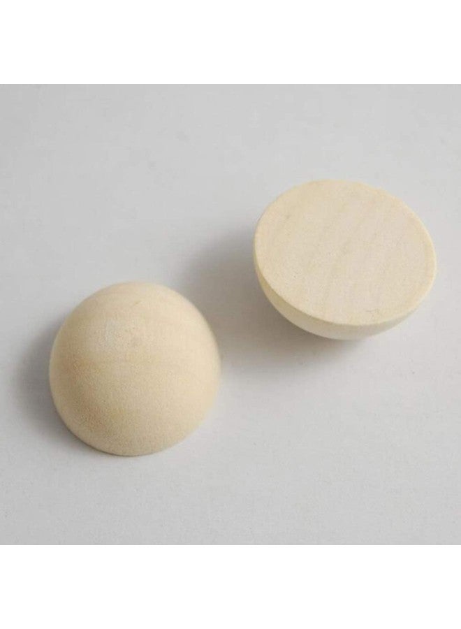 klarako 20pcs Split Wood Balls Unfinished Half Wooden Balls to Paint DIY Christmas Ornament Crafts 40mm - Image 2