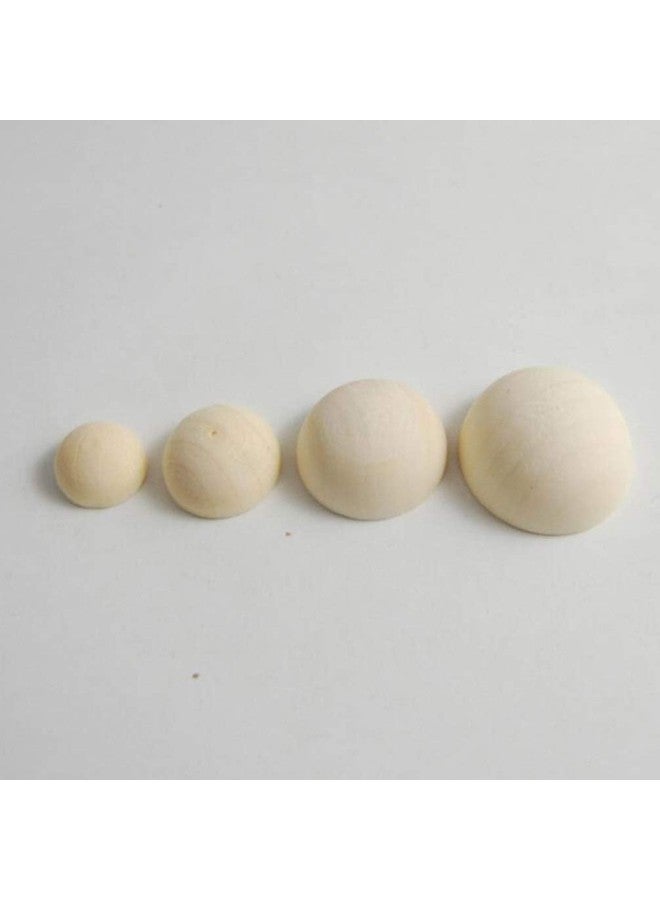 klarako 20pcs Split Wood Balls Unfinished Half Wooden Balls to Paint DIY Christmas Ornament Crafts 40mm - Image 3