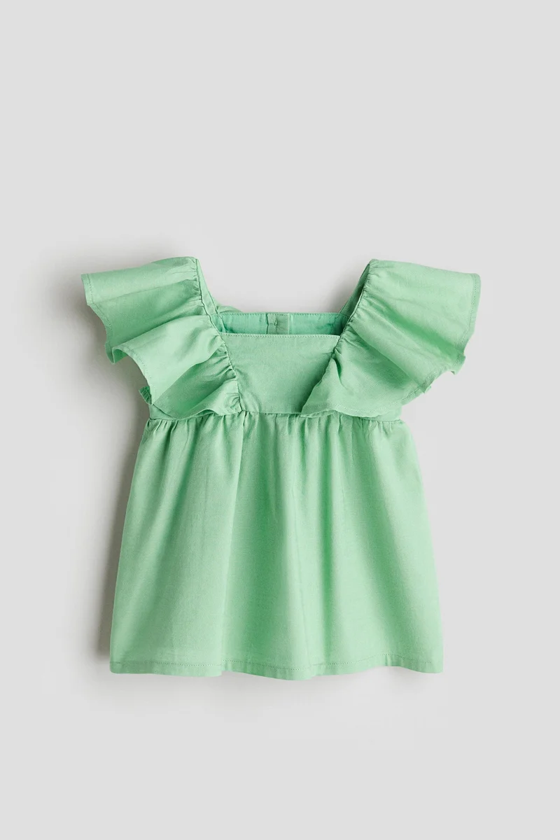 اتش اند ام فستان مزين بكشكشة