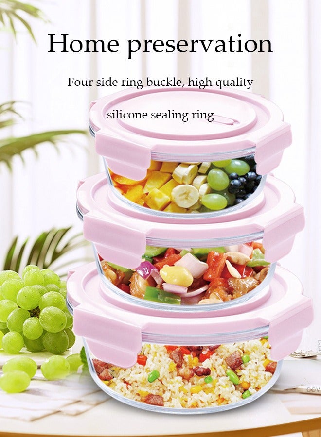 DUNISO عبوتان زجاجيتان دائريتان لتحضير الوجبات، علبة غداء محمولة ومقاومة للتسرب، صناديق قفل متينة للحفاظ على الط freshness مع حقيبة معزولة، أدوات مائدة مناسبة للأطفال والبالغين، 660 مل - Image 5