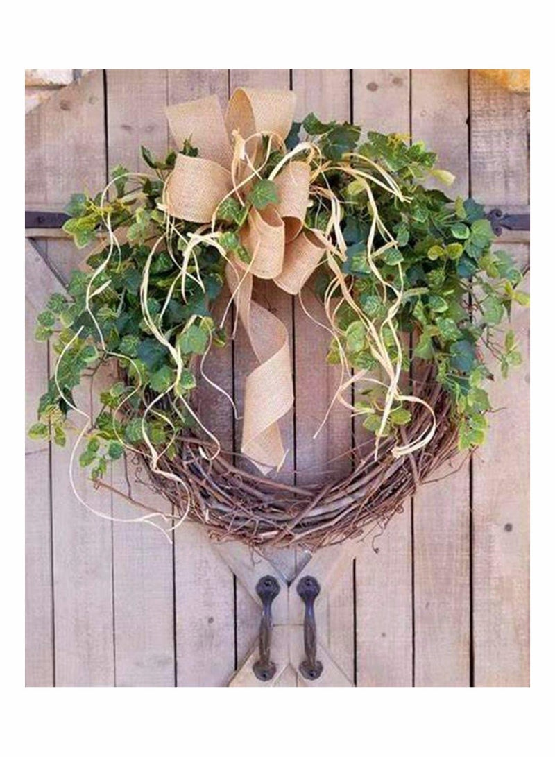 Captaintech Plaid Check Wired Edge Ribbon Burlap Wired Ribbon, Wrapping Burlap Ribbon Burlap Wired Ribbon Plain Faux Jute Burlap Wired Ribbon for Gift Wrapping for Home Decor Wrapping DIY Crafts - Image 2