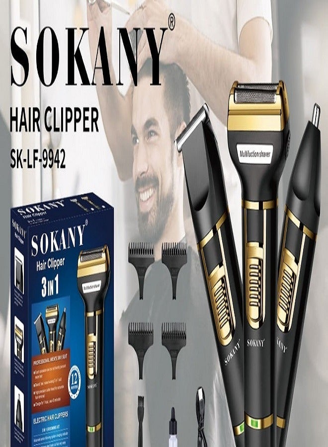 sokany SK-LF-9942 Professional Hair Trimmer - Multicolor - Image 1