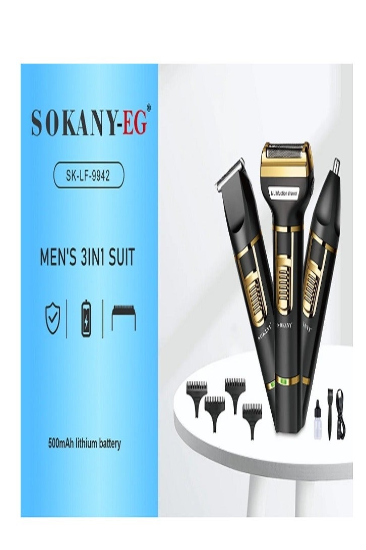 sokany SK-LF-9942 Professional Hair Trimmer - Multicolor - Image 3