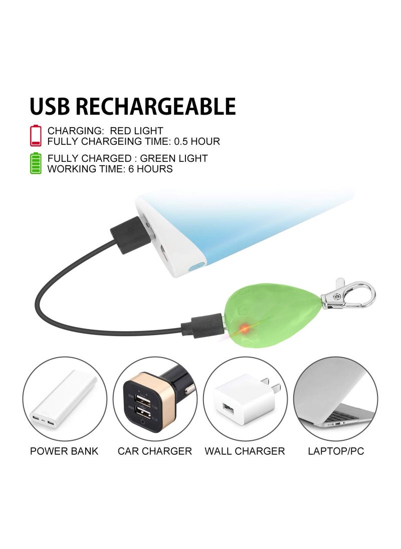 Y&D Dog Collar Light 2 Sets Of Lights With Usb Charging Waterproof Led Safety For Walking At Night Blue And Green  - Image 3