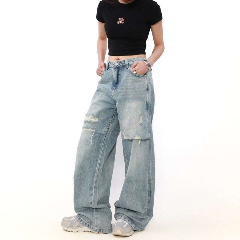 Vintage Classic European-American Design Daily Commute Jeans  Size_S - Image 1