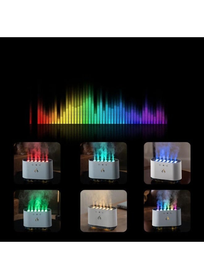 ECVV Deskstop Humidifier Six Gear Spray Colorful light Intelligent Voice Control For Home Bedroom Office | 6 Nozzles | 900ml White - Image 3