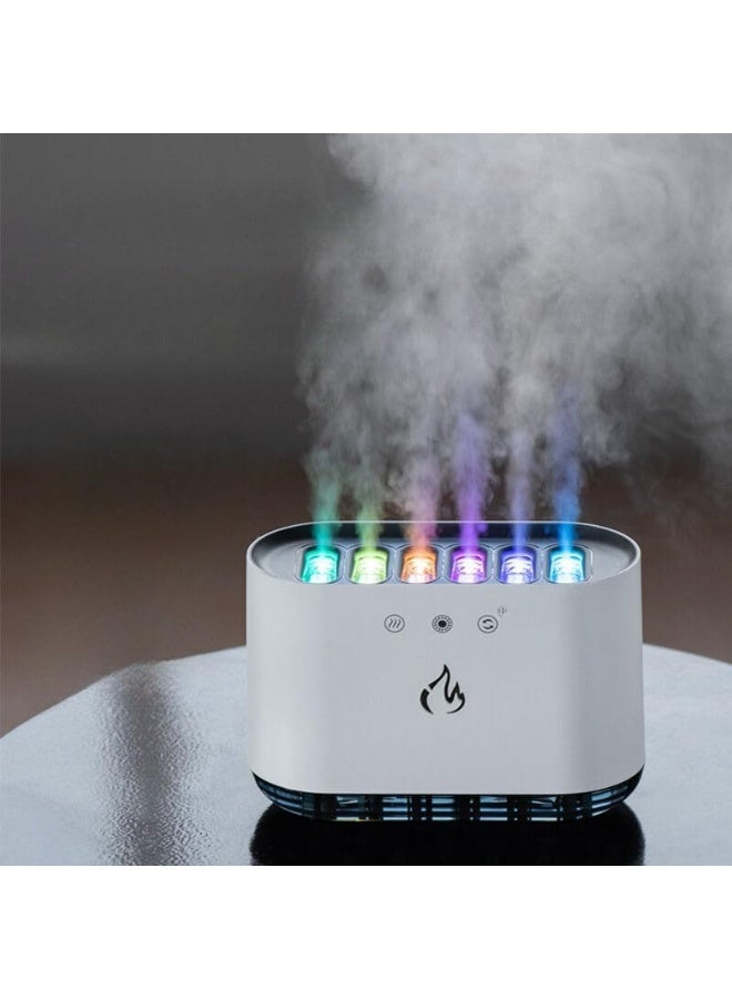 ECVV Deskstop Humidifier Six Gear Spray Colorful light Intelligent Voice Control For Home Bedroom Office | 6 Nozzles | 900ml White - Image 2