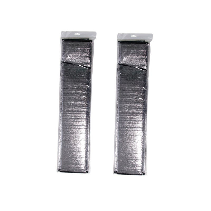2Pcs Universal Winter Snow Shield Snow and Frost Protection Car Front Shield Glass Sun Shield Silver - Image 1