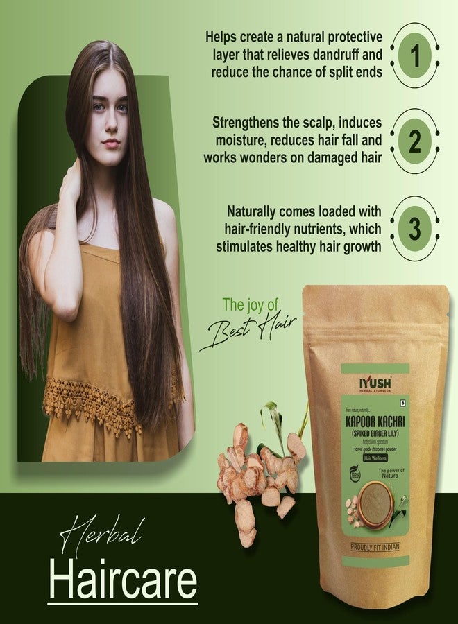 IYUSH Kapoor Kachri Powder for Hair Growth, 400 gm | Kapur Kachri Powder for Hair | Kapoor Kachari Powder | Kapur Kachri Powder for Skin | Gandha Kachuralu Powder | Kapoor Kachari for Hair and Skin | - Image 3