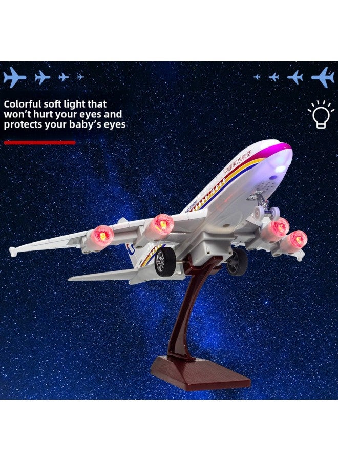 Simulation A380 China Southern Airlines Alloy Aircraft Children's Voice Ornaments Toy Model Acousto-optic Huili Passenger Aircraft Wholesale-Color:Large Color Southern Airlines - Image 4
