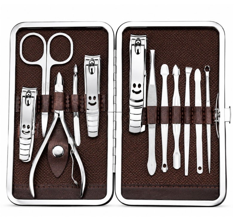 Max Lady Professional Manicure & Pedicure Kit, Stainless Steel Nail Care Set with Travel Case, Multi Tool Grooming Kit - Image 1