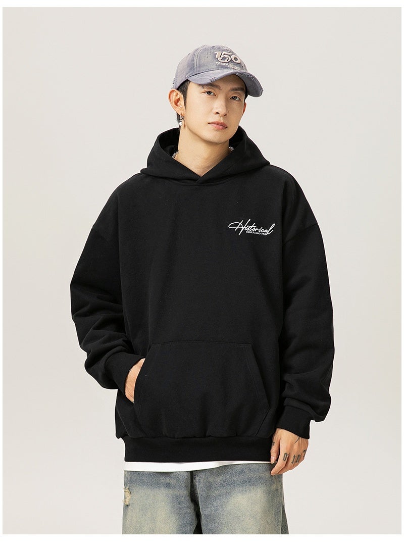 NIBEMINENT Hooded Sweatshirt Baggy Pullover Fashion Streetwear Casual Comfortable Top - Image 2