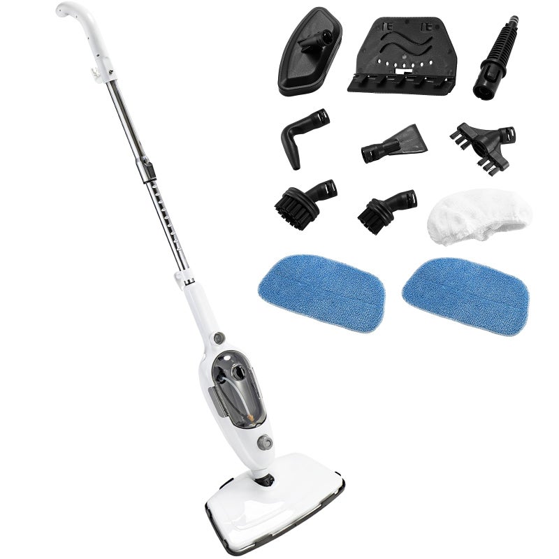 Nmuxyro Steam Mops for Floor Cleaning, 10-in-1 Multipurpose Deep Steam Cleaner Mop for Home, Floor Steamers for Hardwood and Tile, Vinyl, Laminate, Carpet, Hard Floors with Attachments - Image 1