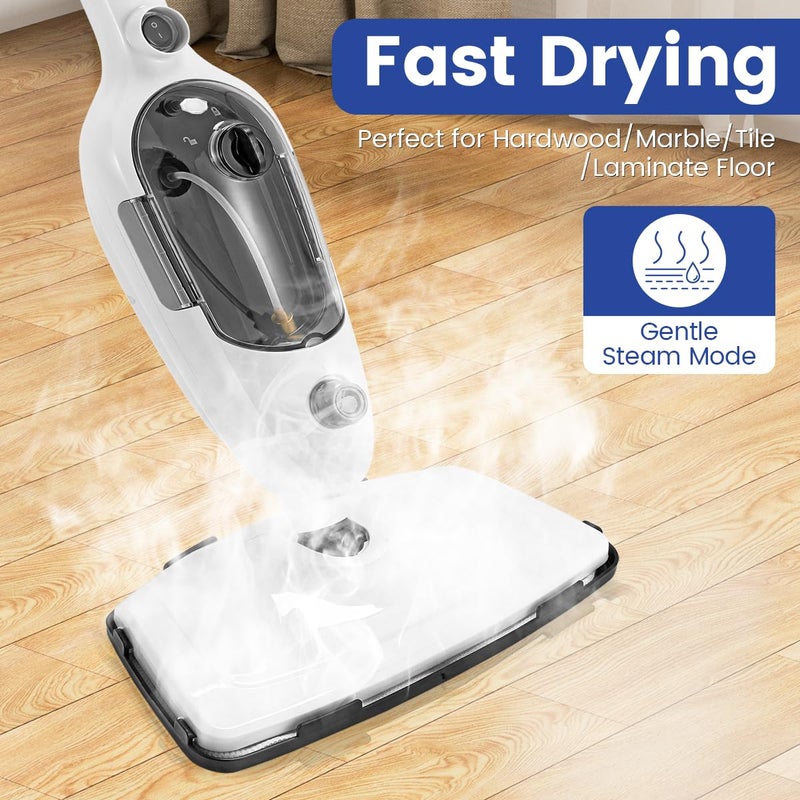 Nmuxyro Steam Mops for Floor Cleaning, 10-in-1 Multipurpose Deep Steam Cleaner Mop for Home, Floor Steamers for Hardwood and Tile, Vinyl, Laminate, Carpet, Hard Floors with Attachments - Image 3