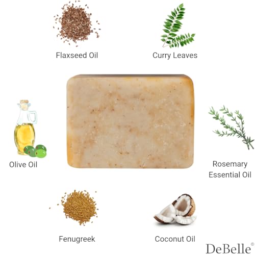 DeBelle Hair Shampoo Soap Cold Processed Handmade Shampoo Bar| Dry, Frizzy, Curly or Wavy Hair | Nourishes & Maintains Growth | 100% Natural, Sulphate & Paraben Free-100 Gm - Image 5