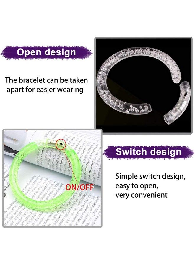 AMENON 24 Pack Glow In The Dark Led Bracelets 4Th Of July Party Supplies Favors Flashing Light Up Bracelet Glow Sticks Party Toys Neon Party Accessory Birthday Carnival July 4Th Party Game Gifts - Image 5