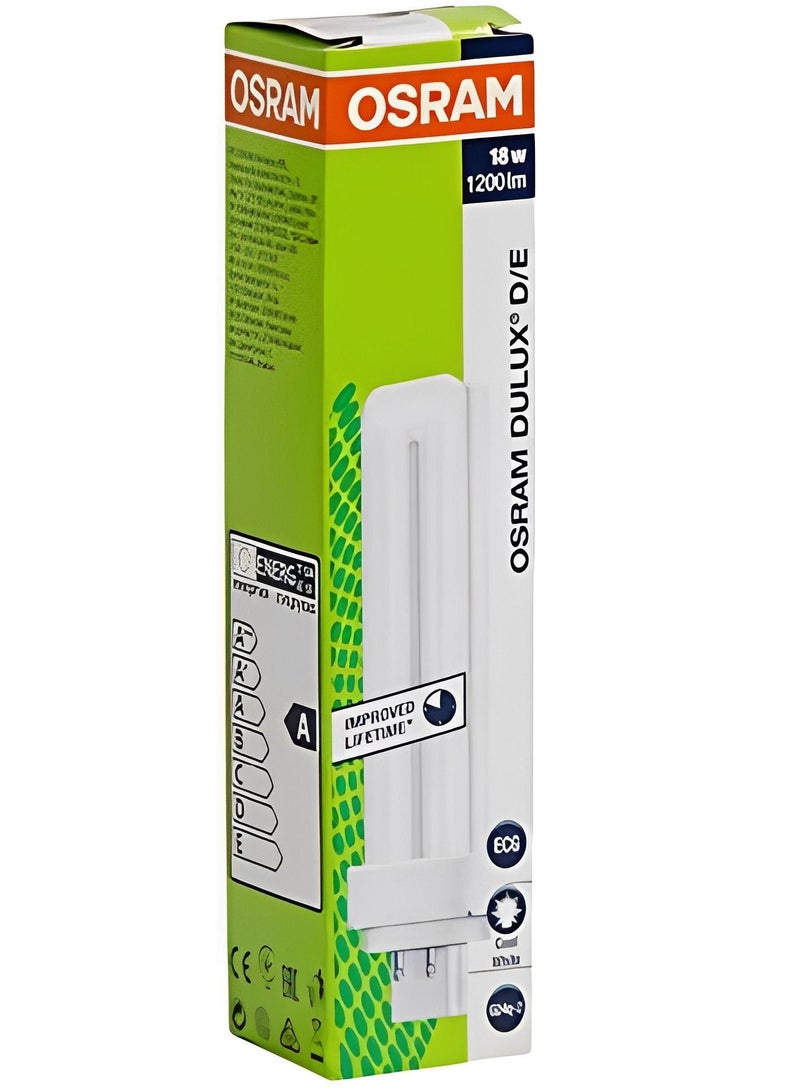 أوسرام ديكور منزلي طويل الأمد مصباح فلورسنت عالي الجودة موفر للطاقة 4 Pin CFL لمبة 18 واط ، 840 أبيض بارد 4000 كيلو - Image 2