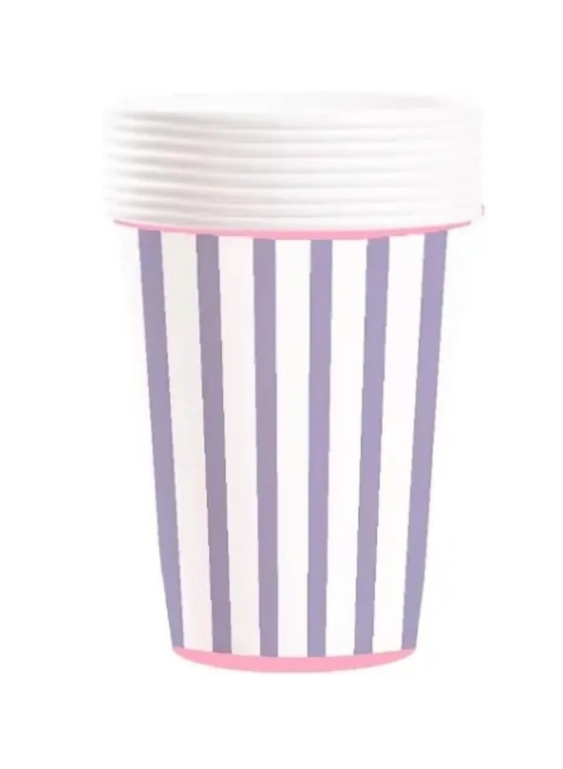ThePartyPopper Purple 8 Pieces Easter Paper Cups Disposable Paper Cups - Image 1