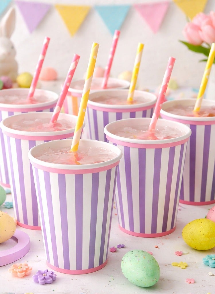 ThePartyPopper Purple 8 Pieces Easter Paper Cups Disposable Paper Cups - Image 3