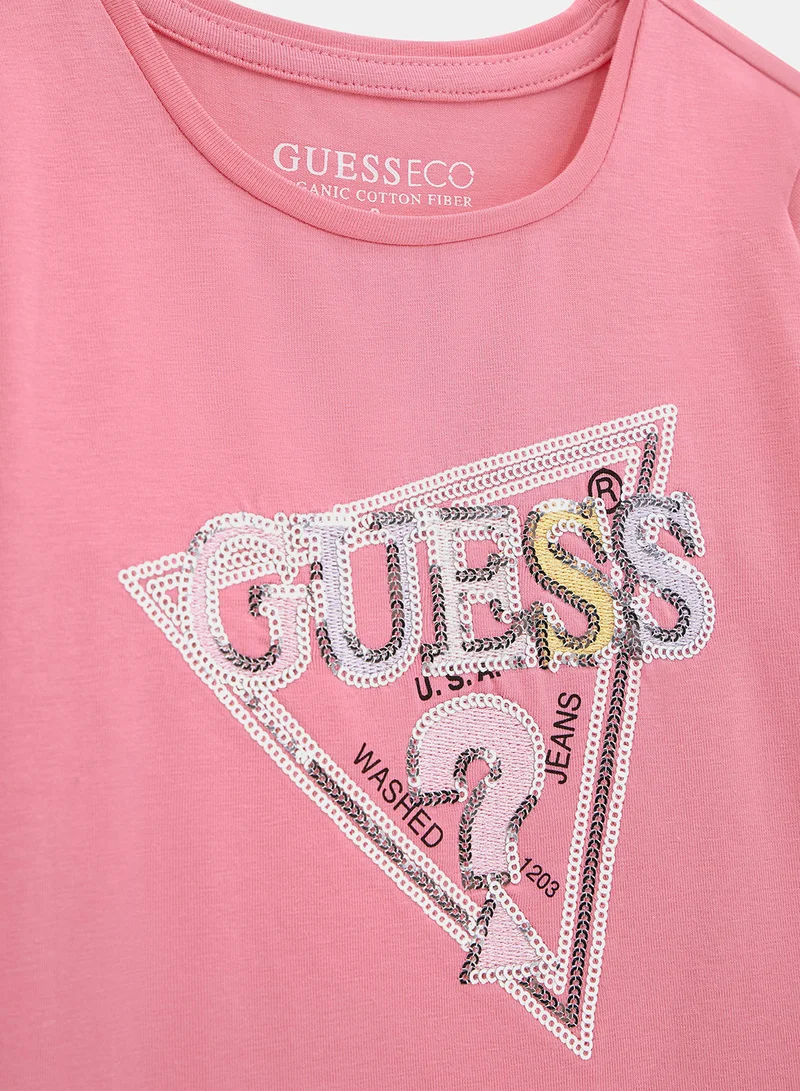 GUESS Kids Graphic Crew Neck T-Shirt