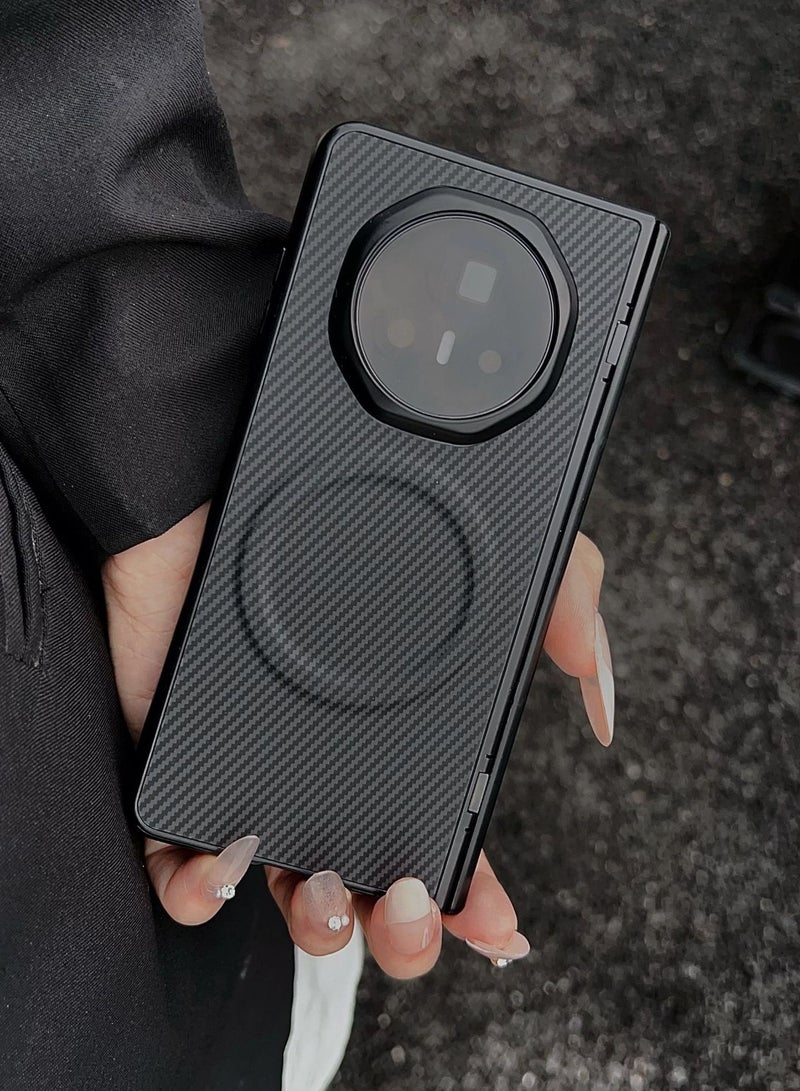 Honor Magic V5 Case, 【Triple Protection】 Shockproof Shock Absorbing Magnetic Case for Honor Magic V5 Carbon Fiber - Image 1