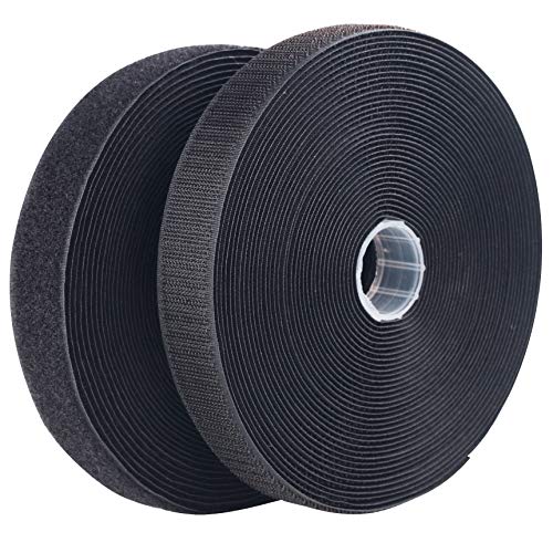 LLPT Sew On Hook and Loop Tape Extra Industrial Strength Nylon Fabric 1 Inch x 33 Feet Each Roll No Adhesive Hook Loop Strip for Sewing on DIY Cloth Shoe Curtain Bag Sport Gears Color Black (NHTB33) - Image 5