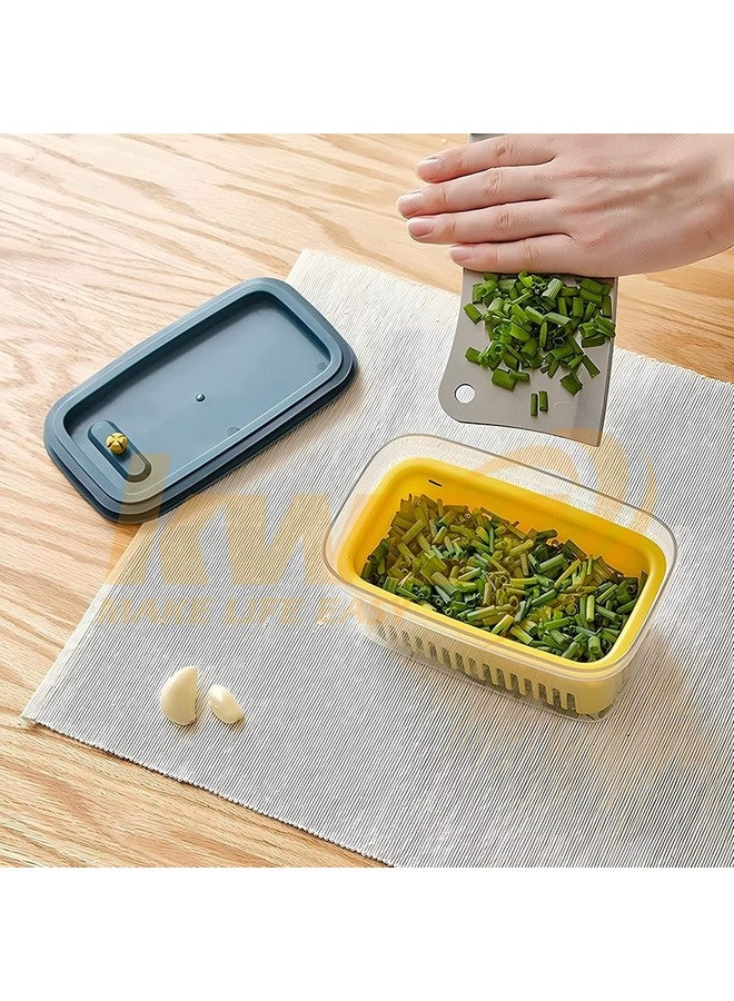 KWER Fridge Storage Boxes Storage Containers 1000Ml Fridge Organizer Storage Box With Stackable Drain Rack And Lids For Keep Fresh Fish, Meat, Vegetable (Plastic) Pack Of 4 - Transparent - Image 4