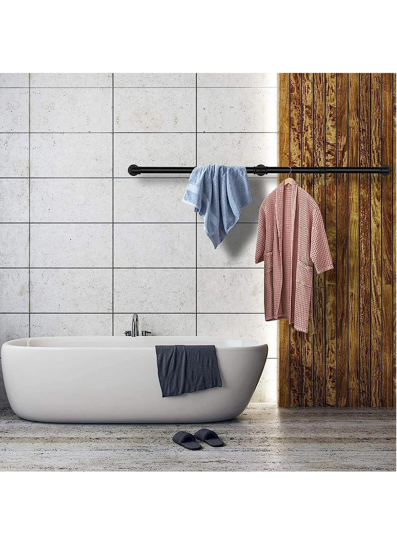 Arabest - Industrial Pipe Clothes Rack: Wall Mounted Hanging Bar 180CM Metal Clothing Pipe Rod Heavy Duty Clothing Storage Rail for Closet Laundry Wardrobe Room Clothes Store - Image 1