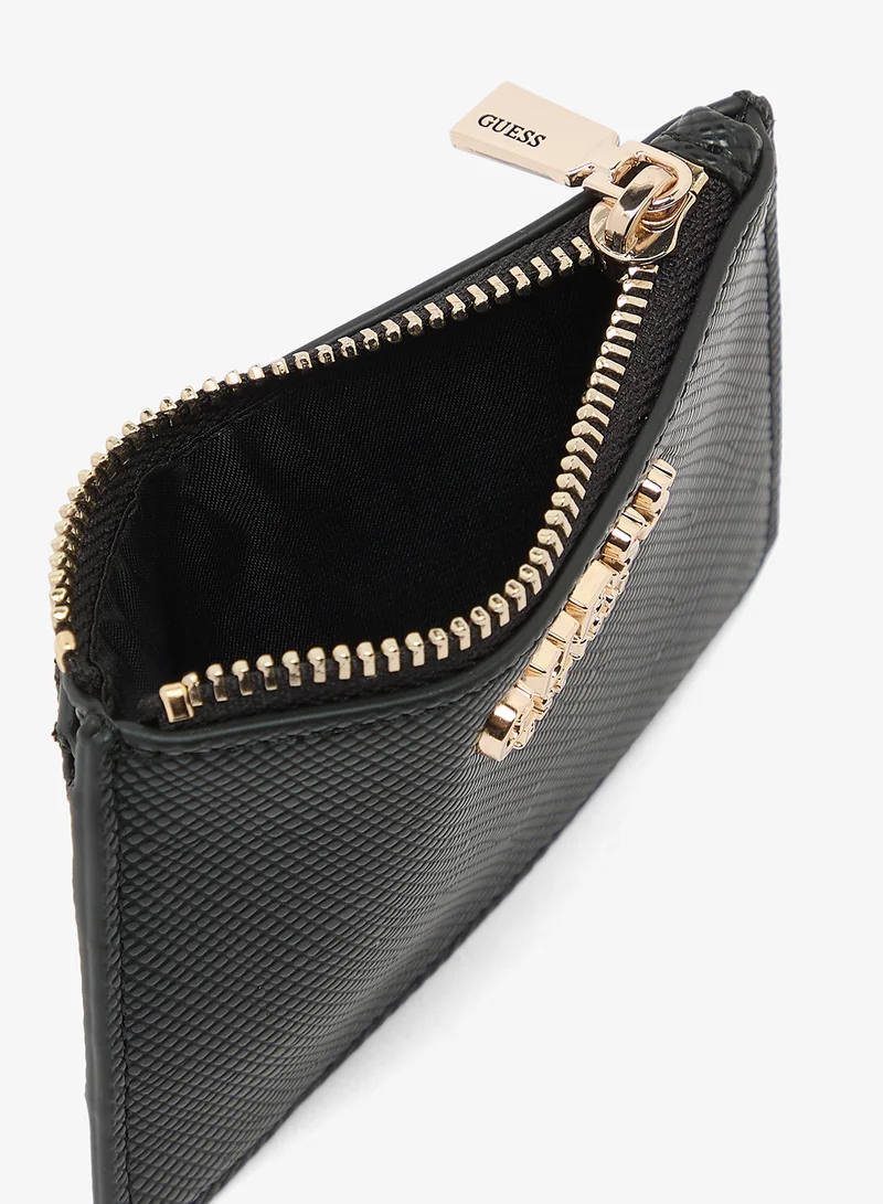 Guess BLACK Patsie Zip Around Cardholder for Women | Best Price UAE