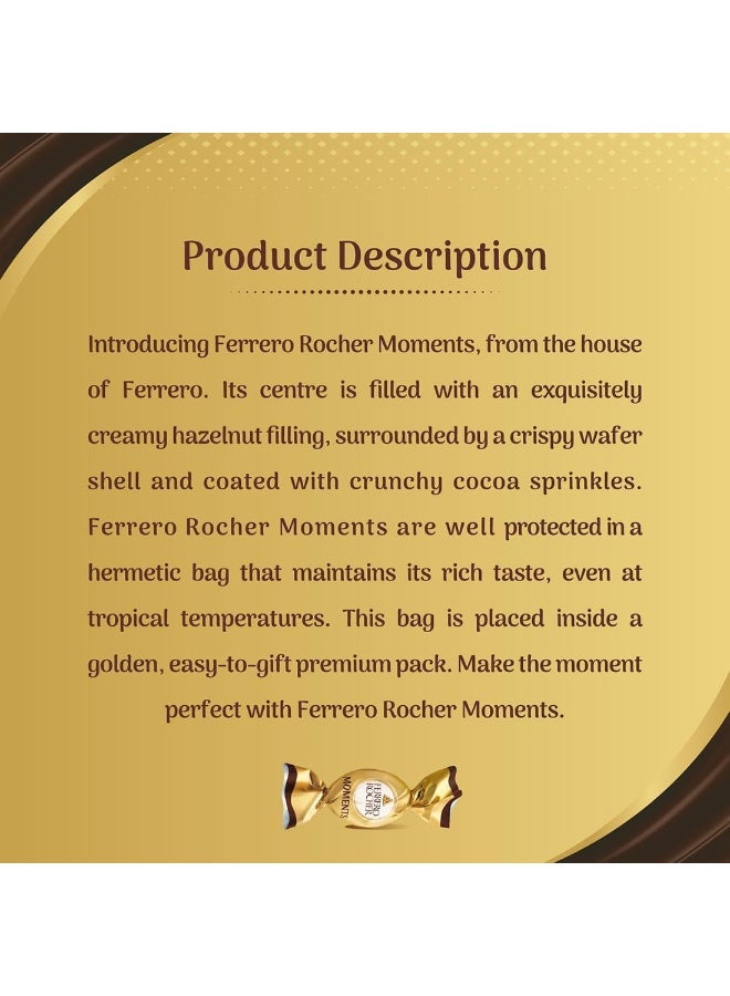 Ferrero Rocher Moments Chocolates, Crunchy Delight with Cocoa and Hazelnut Cream, 32 Pieces, 185.6 g - Image 2
