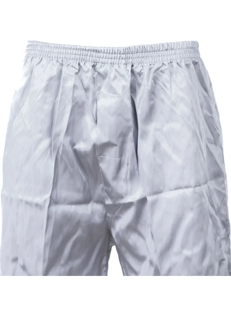 Oppland Men's Satin Fabric Shorts Solid Color Elastic Waist No Pocket Lightweight Fabric