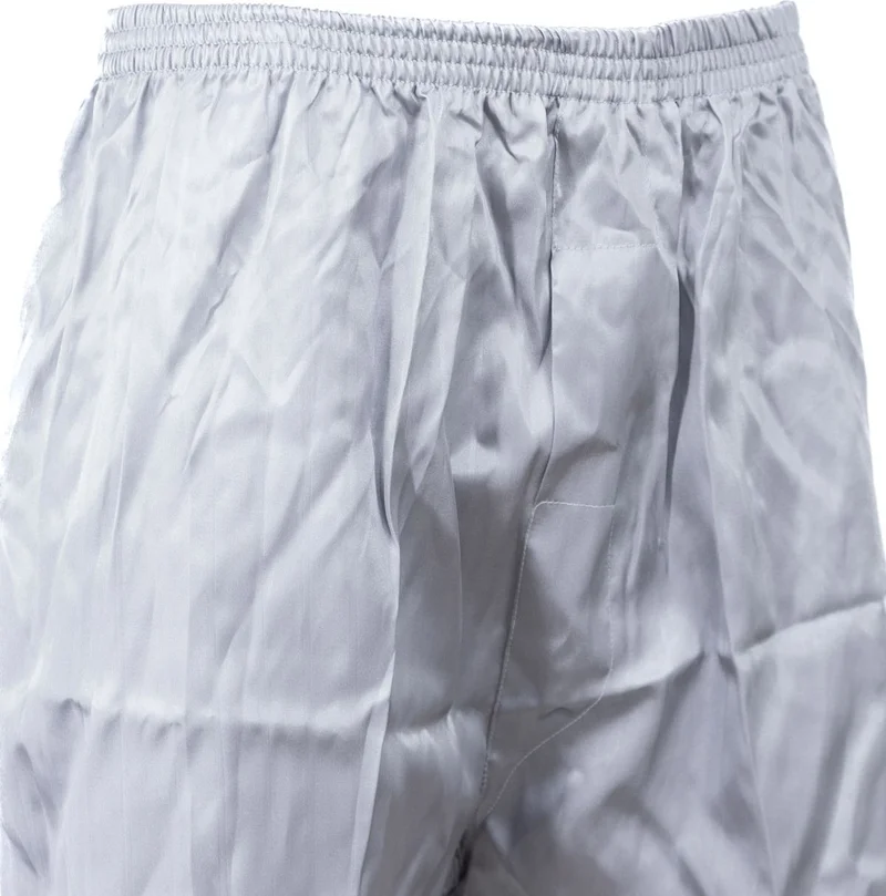 اوبلاند Men's Satin Fabric Shorts Solid Color Elastic Waist No Pocket Lightweight Fabric