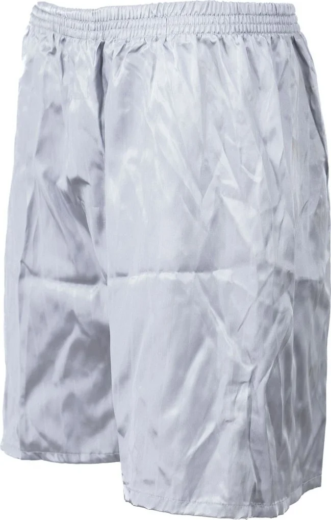 اوبلاند Men's Satin Fabric Shorts Solid Color Elastic Waist No Pocket Lightweight Fabric