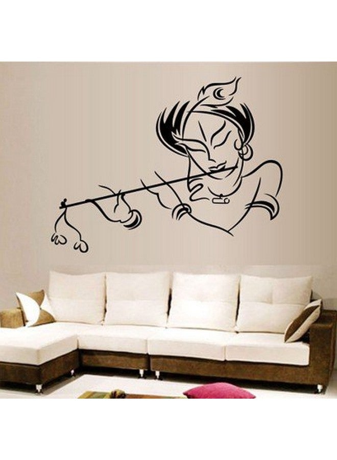 Kaushiki Collection Kaushiki Collection� Shree Krishna Black Wall Sticker for Living Room, Bed Room, Kide Room 