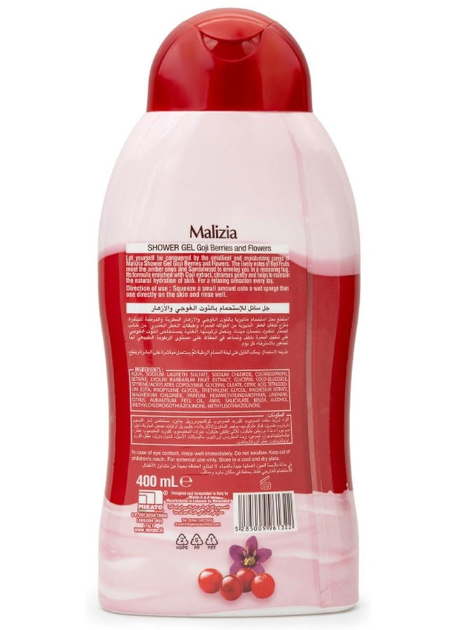 Malizia Shower Gel Goji Berries and Flowers 400ml - Image 2