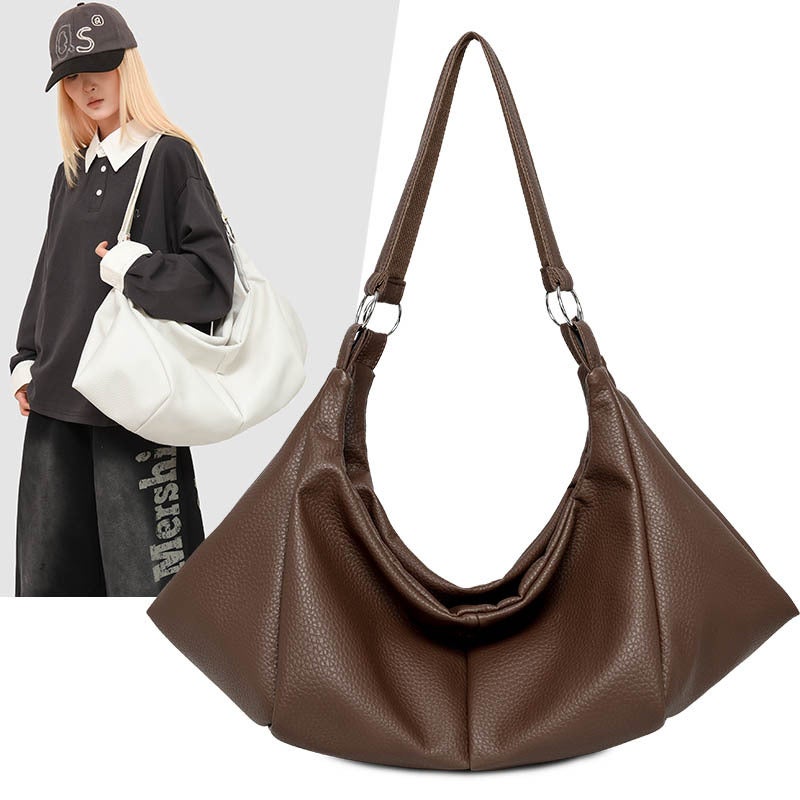 Fashionable Large Capacity PU Shoulder Bag for Women - Image 1