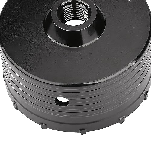 GUICGOC 120mm / 4-3/4 inch Concrete Hole Saw with 220mm SDS Plus Connecting Rod, Cement Hole Saw for Concrete Cement Brick Wall Stone, Black (120mm (4-3/4 inch)) - Image 5