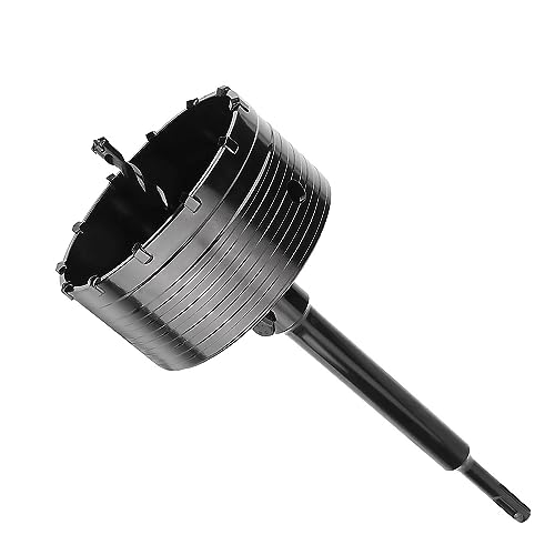 GUICGOC 120mm / 4-3/4 inch Concrete Hole Saw with 220mm SDS Plus Connecting Rod, Cement Hole Saw for Concrete Cement Brick Wall Stone, Black (120mm (4-3/4 inch)) - Image 2