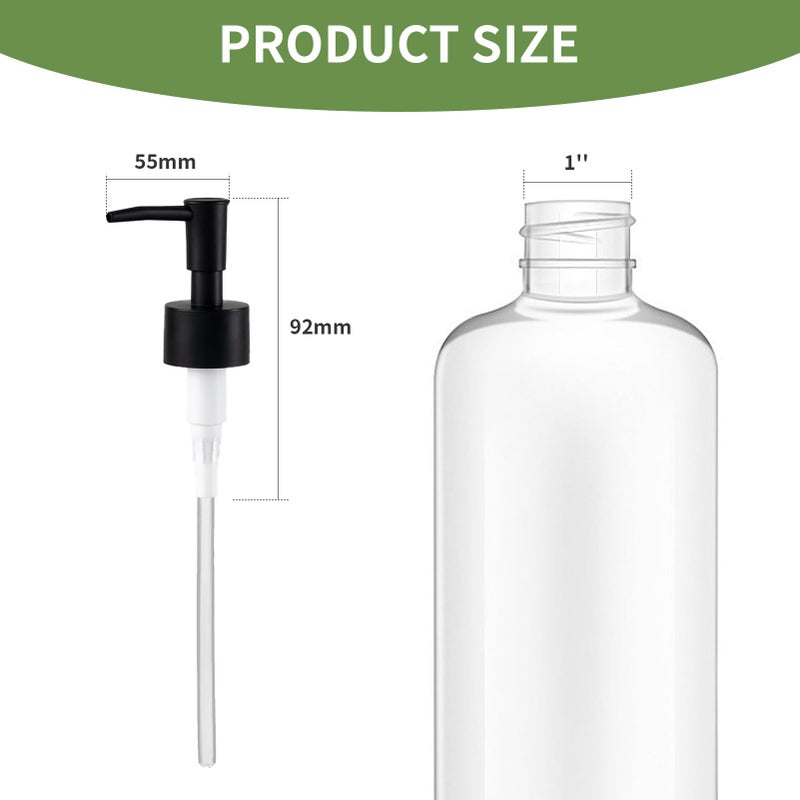 PEHADU 2Pack Pumps Lotion Soap Dispenser Replacement Pump For Your Liquid Soap  Lotion Or Dish Soap Refill Dispenser Kitchen Bathroom Worktop Bottles 28/400 Thread Size (Black) - Image 3