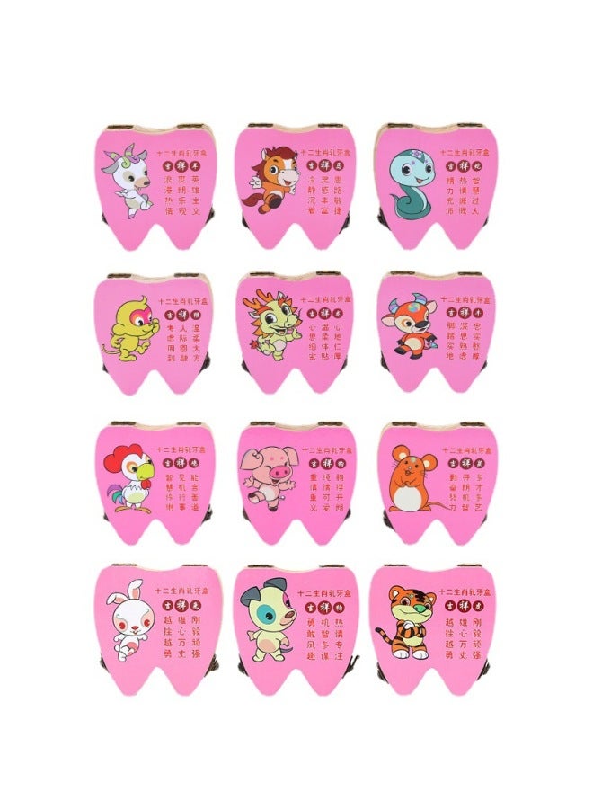 Children's Nipple Box Boys And Girls Fetal Hair Souvenir Tooth Collection Storage Box Tooth House Wooden Tooth Change Storage Box-Specifications:Tooth Mouse Baby Boy  - Image 4